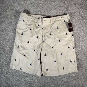 Oak Hill Shorts Mens Size 44 Boat‎ Pattern Khaki Summer Spring Outdoors Golf